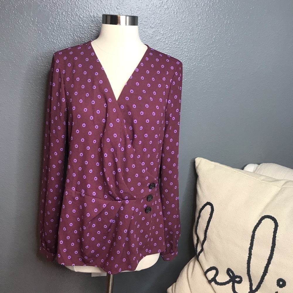 Halogen purple blouse size Medium